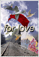 for love - a large  backlit image from a public art project for a light rail transit station in Ottawa Jutin Wonnacott
